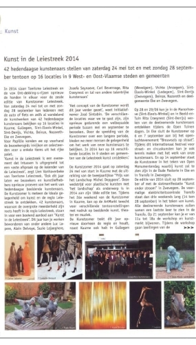 pers kunst leiestreek 2014